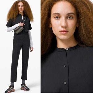 🍋 Lululemon Perfectly Poised Jumpsuit size 8 ALL BLACK like new
